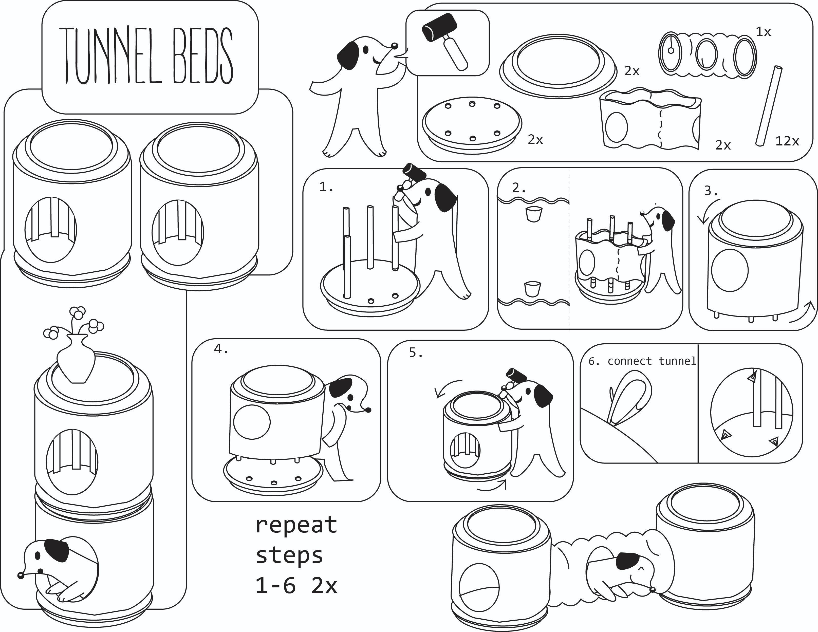 Blueprint for a dog-themed item